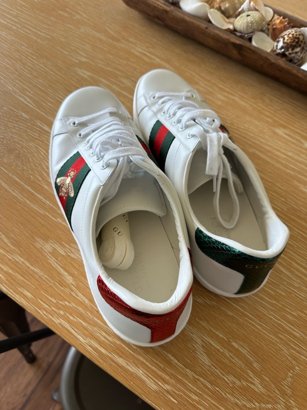 Gucci Ace Embroidered Bee Sneakers - Picture 1 of 9